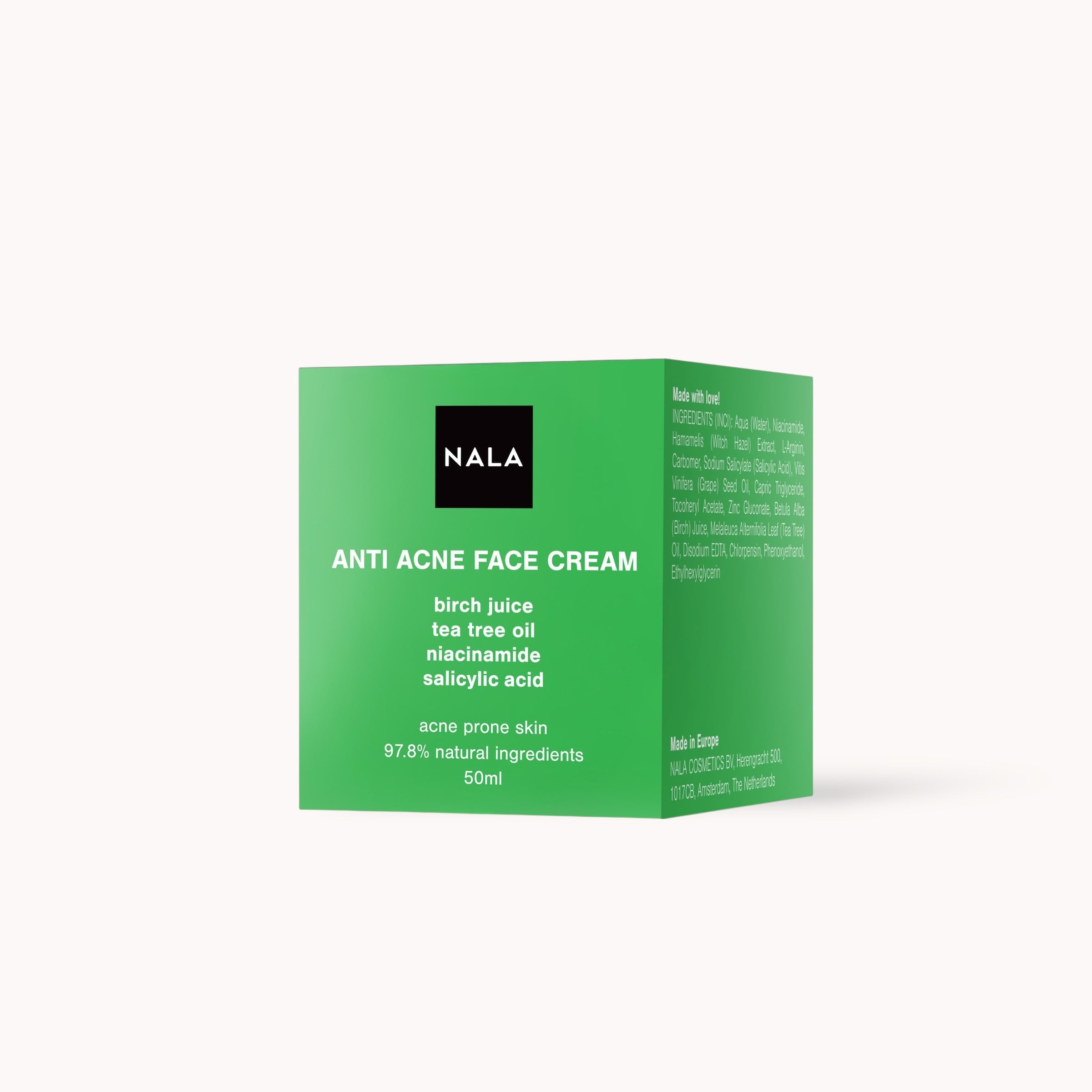 Anti-Acne Cream – Niacinamide, Salicylic Acid, Birch Juice & Tea Tree Oil
