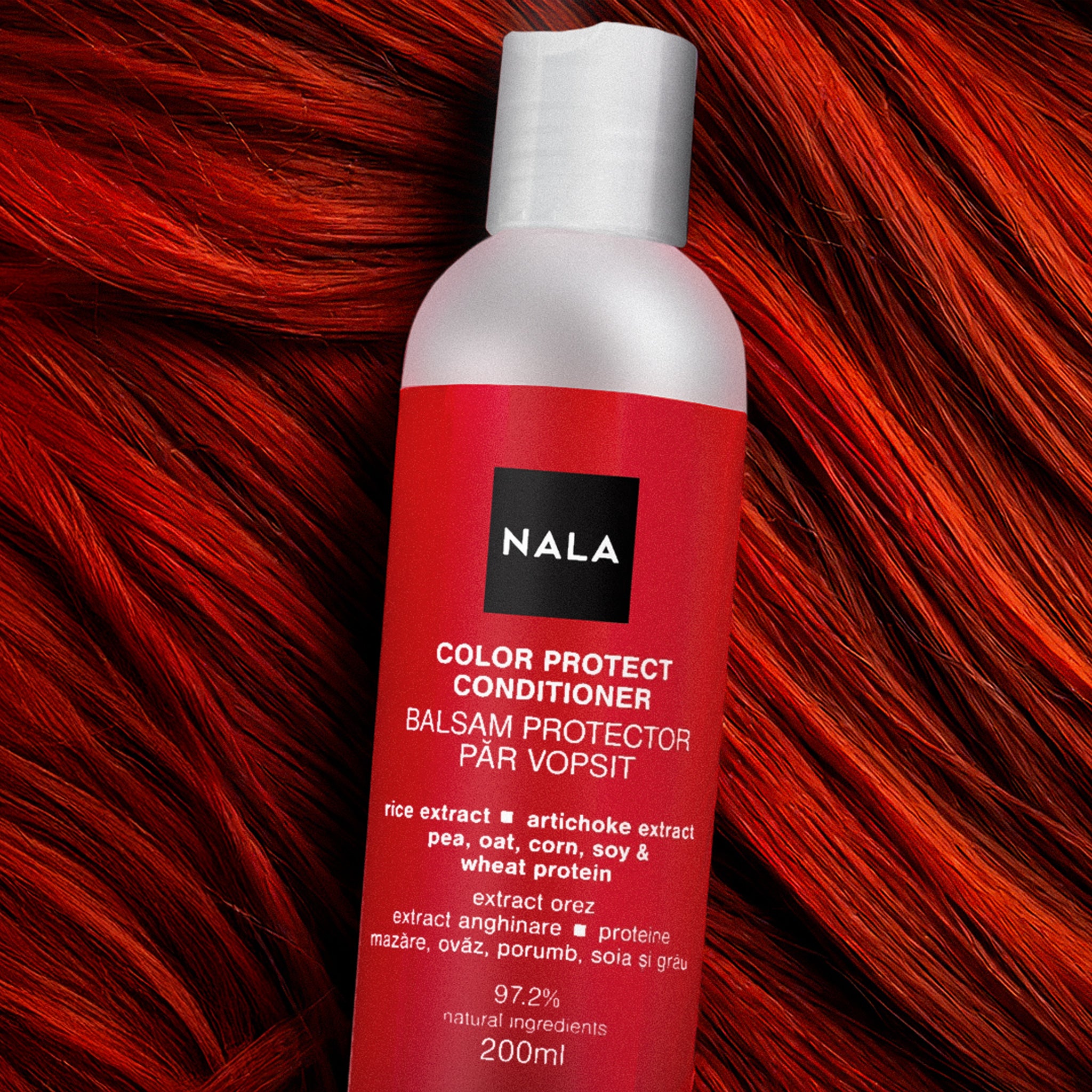 Protective Conditioner for Colored Hair – Rice Extract, Artichoke, Pea, Oat, Corn, Soy, and Wheat Proteins