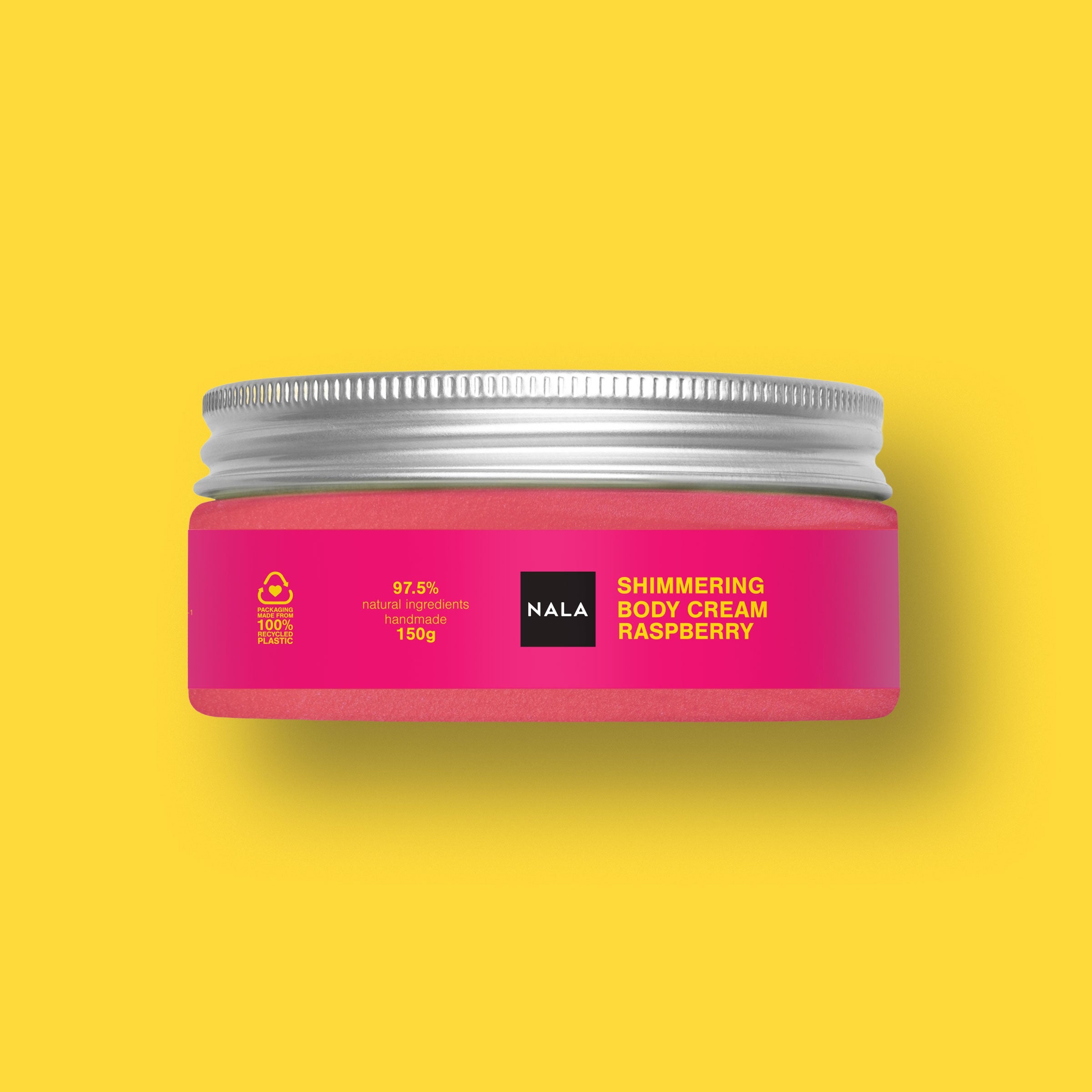 Pink Shimmering Body Cream - Raspberry