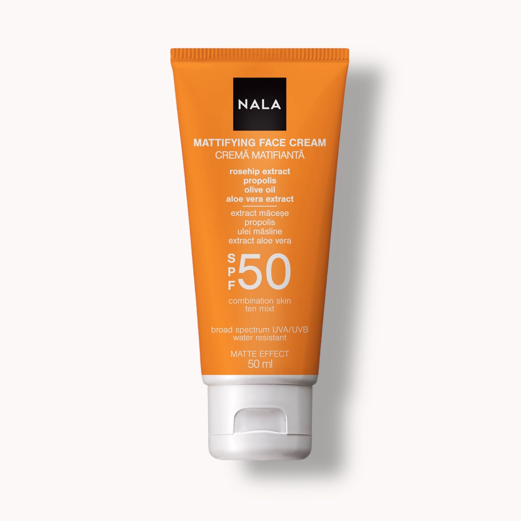 Mattifying Face Cream SPF 50 - Combination Skin - Rosehips & Olive Oil