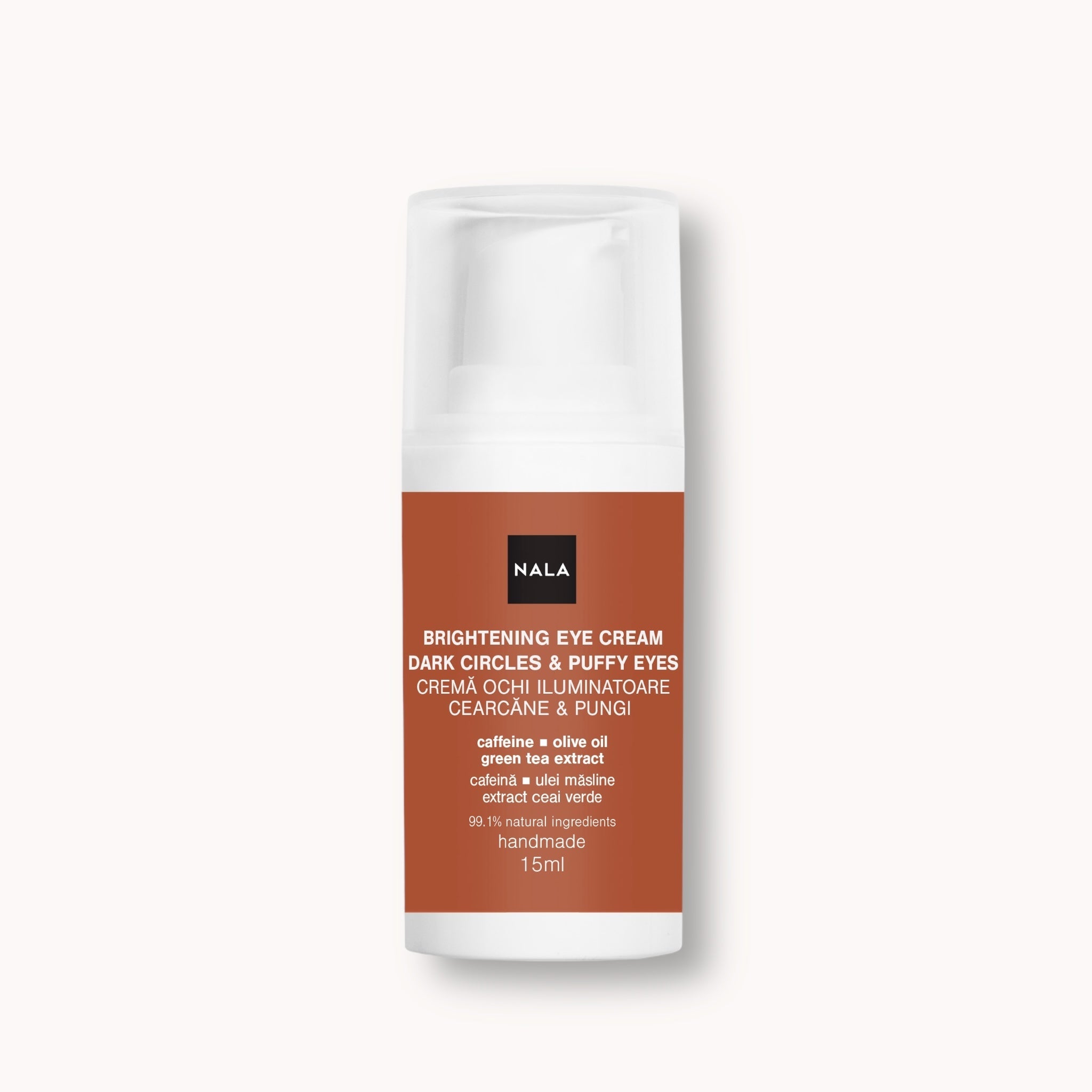 Brightening Eye Cream - Dark Circles & Puffy eyes - Caffeine, Shea, Green Tea