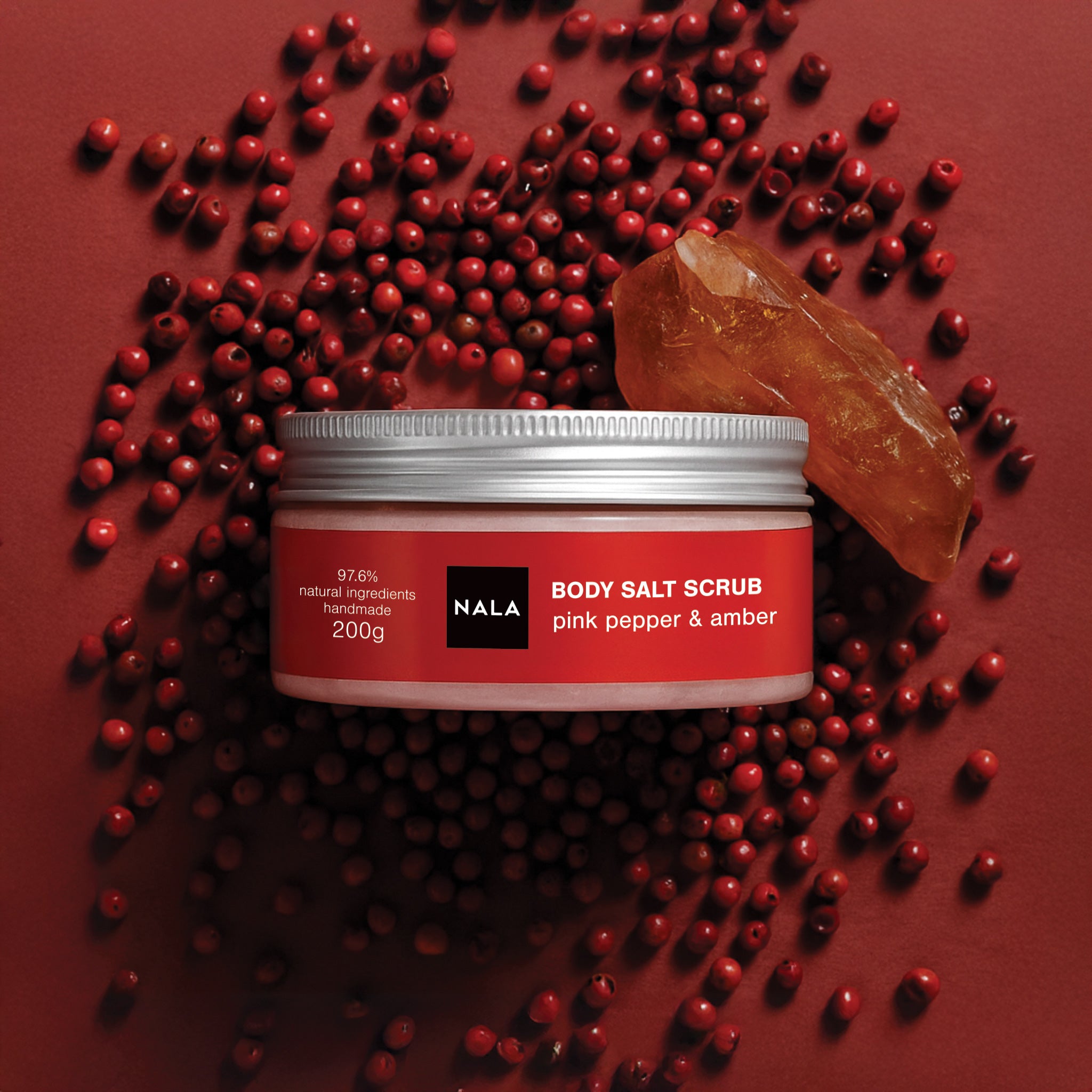 Body Salt Scrub – Pink Pepper & Amber