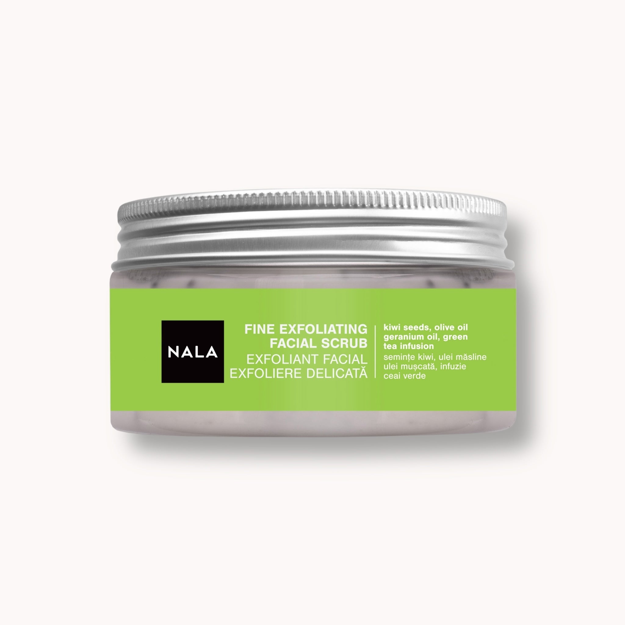 Fine Exfoliating Facial Scrub - Kiwi, Olive Oil, Geranium