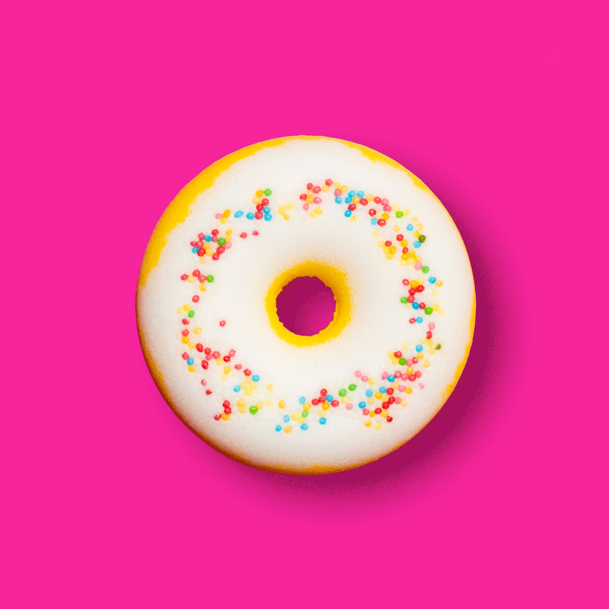 Effervescent Bath Bomb Donut - Pineapple