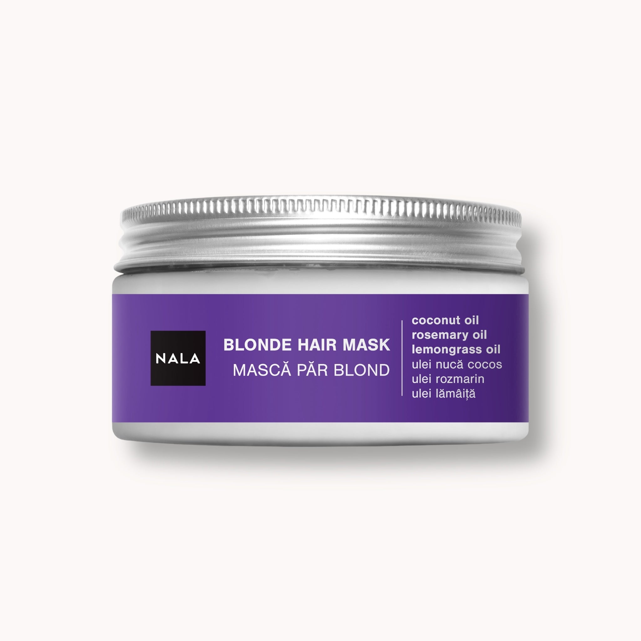 Purple Mask Blonde Hair - Coconut Oil, Rosemary Oil, Lemongrass Oil