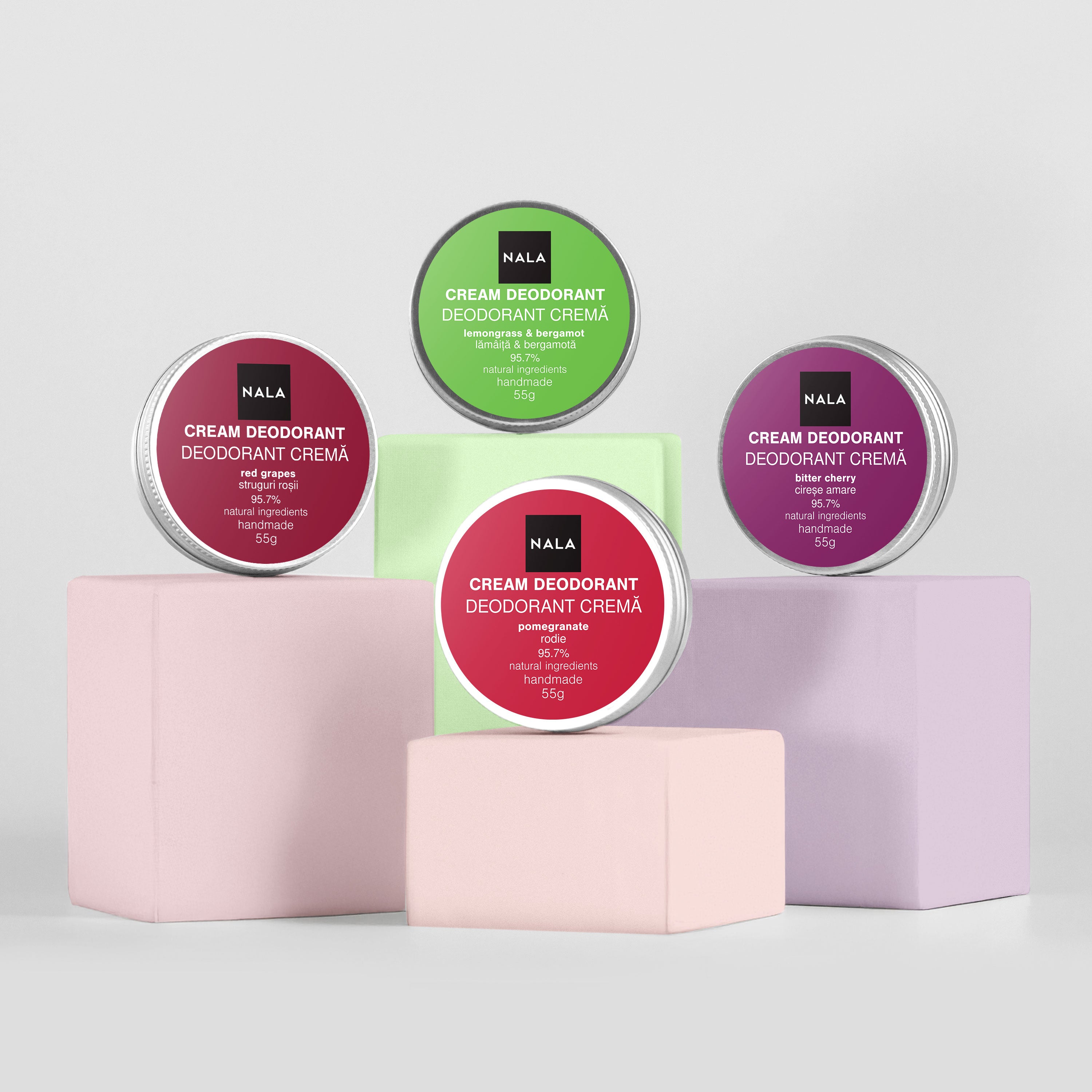 Natural Deodorants – Protection & Comfort 4-Pack