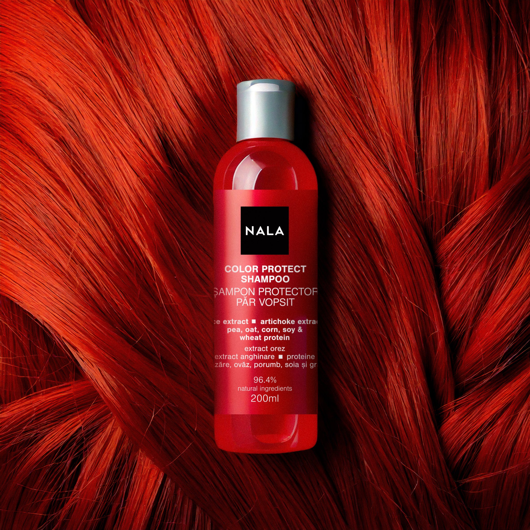 Protective Shampoo for Colored Hair – Rice Extract, Artichoke, Pea, Oat, Corn, Soy, and Wheat Proteins
