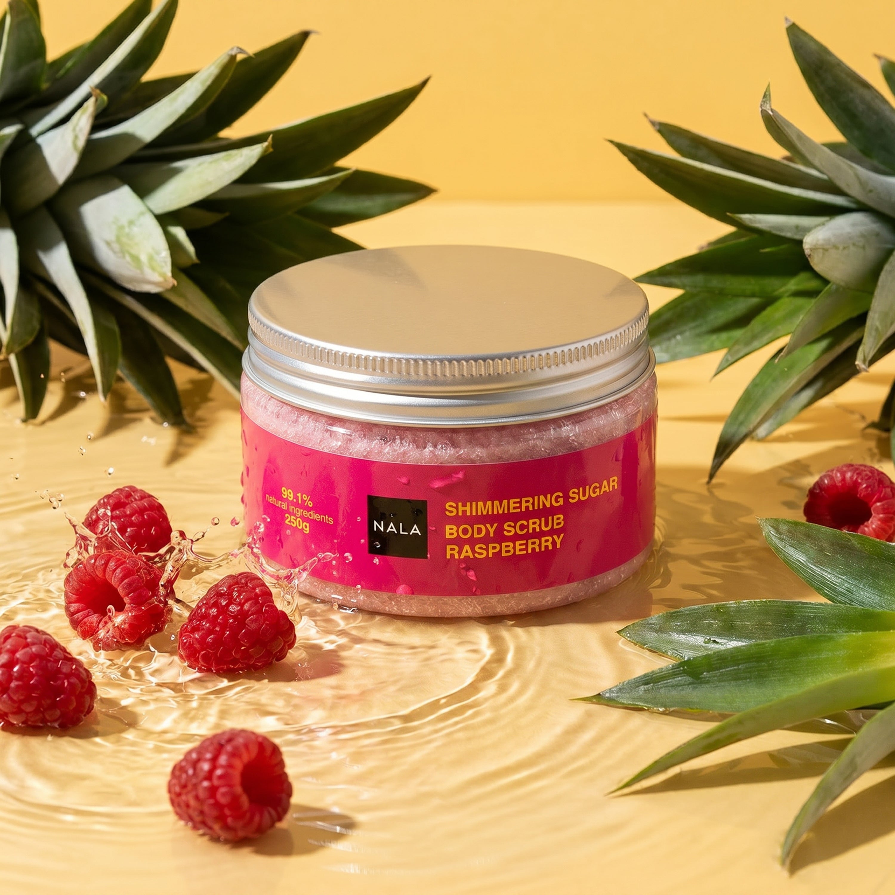 Pink Shimmer Sugar Scrub - Raspberry