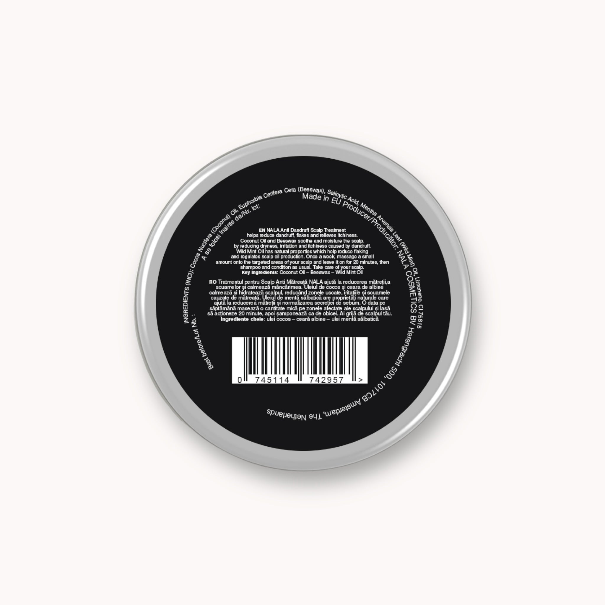 Anti-Dandruff Scalp Treatment - Wild Mint Oil, Coconut, Wax