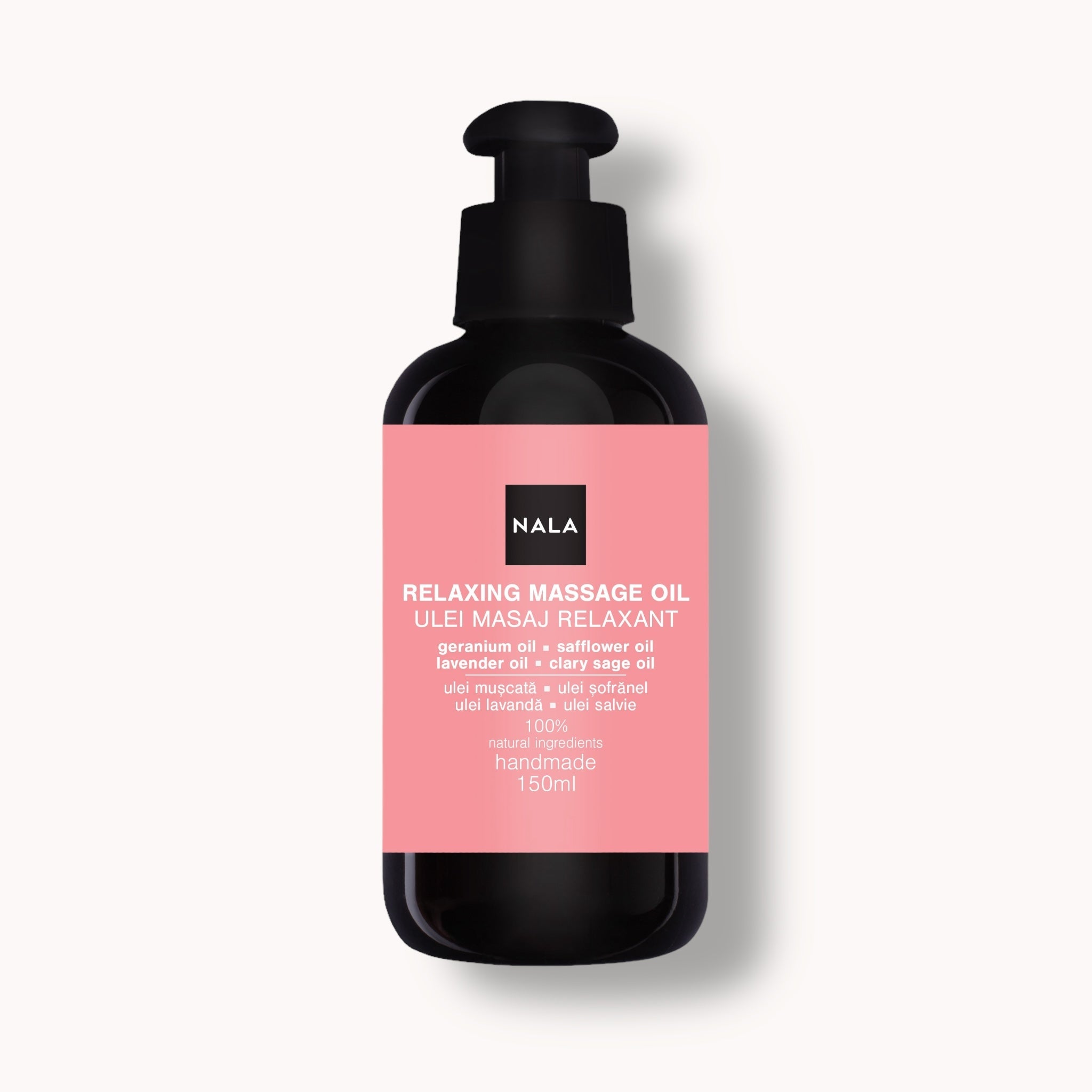 Relaxing Massage Oil - Geranium, Safflower, Lavender, Sage