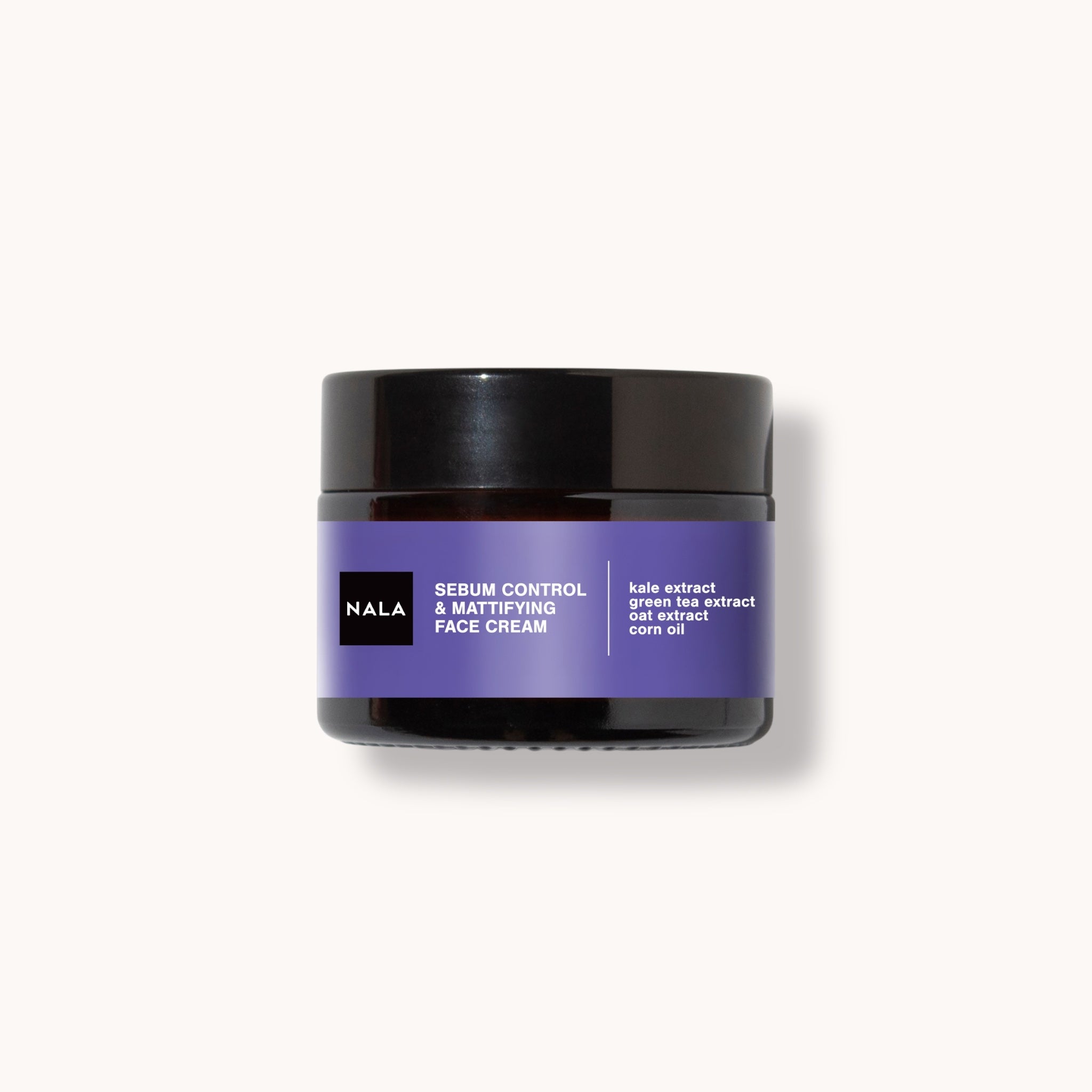 Sebum Control &amp; Mattifying Cream – Oily Skin – Kale Extract, Green Tea, Oat &amp; Corn Oil