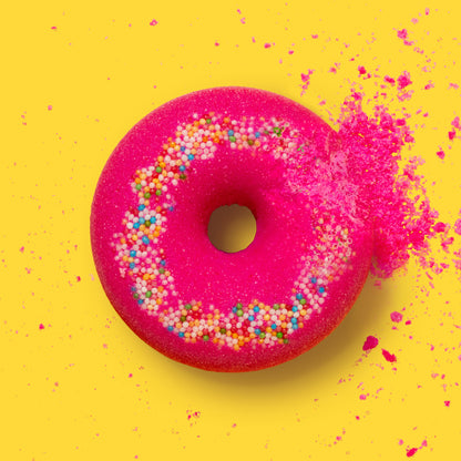 Effervescent Bath Bomb Donut - Raspberry
