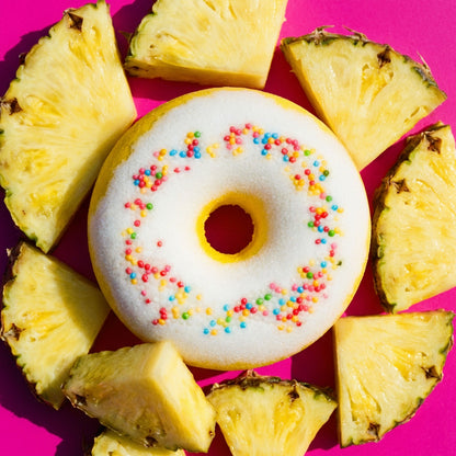 Effervescent Bath Bomb Donut - Pineapple