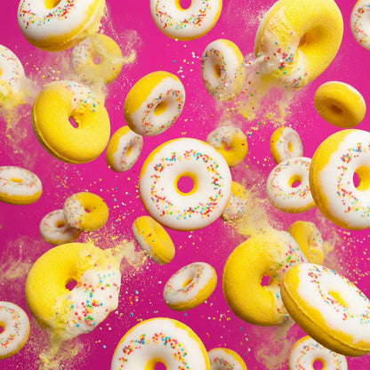 Effervescent Bath Bomb Donut - Pineapple