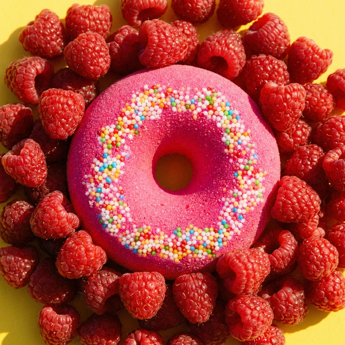 Effervescent Bath Bomb Donut - Raspberry