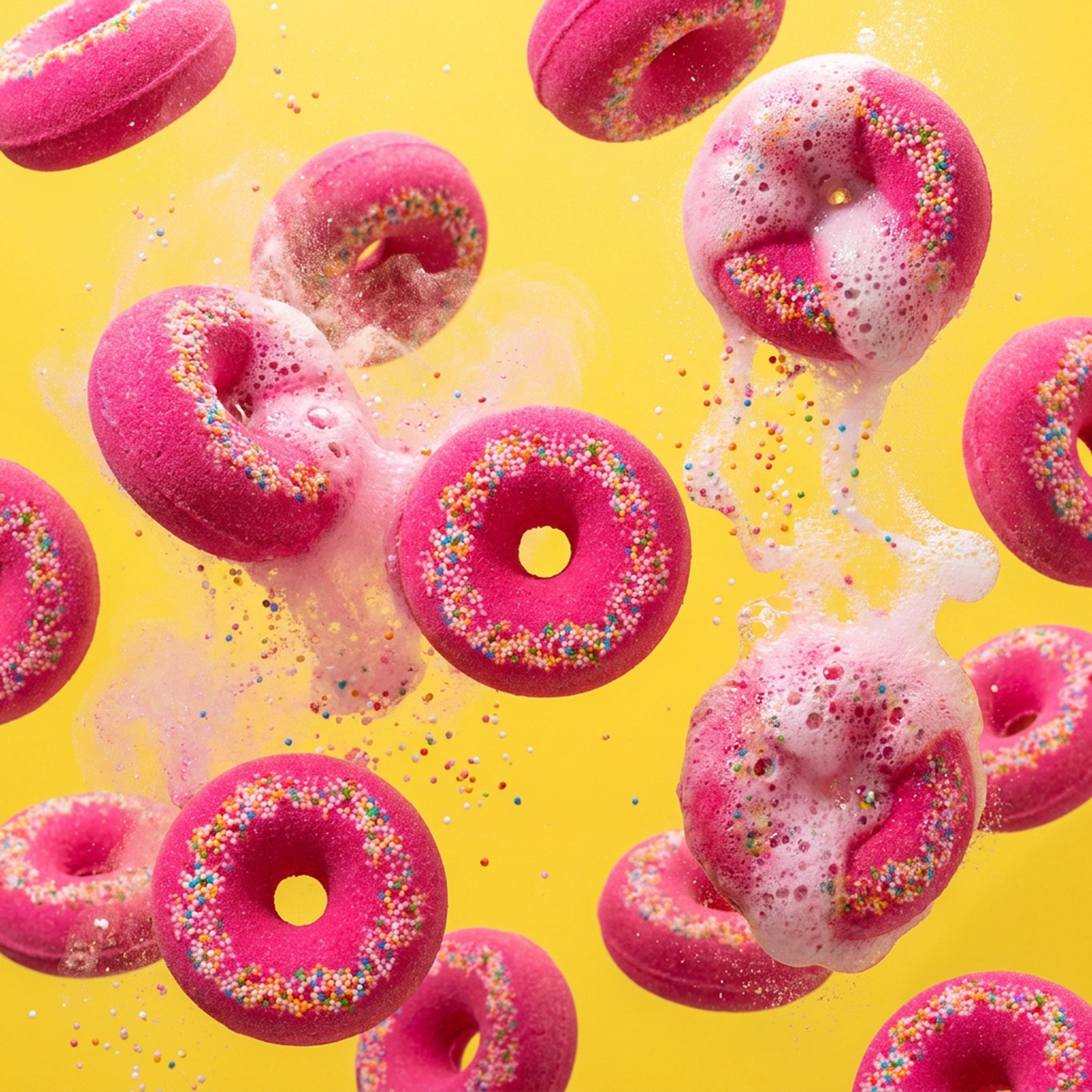 Effervescent Bath Bomb Donut - Raspberry