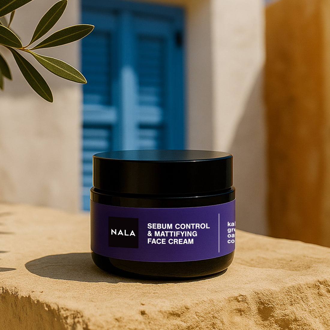 Sebum Control &amp; Mattifying Cream – Oily Skin – Kale Extract, Green Tea, Oat &amp; Corn Oil