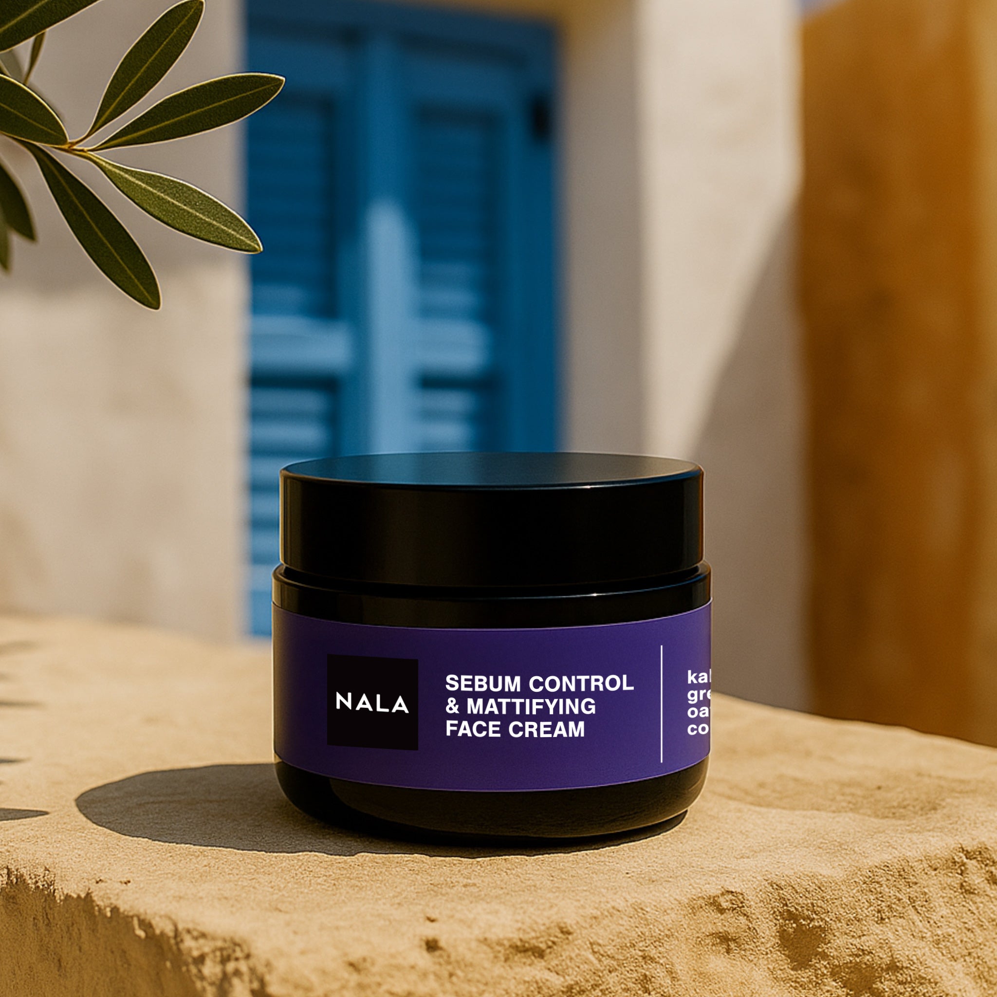Sebum Control &amp; Mattifying Cream – Oily Skin – Kale Extract, Green Tea, Oat &amp; Corn Oil