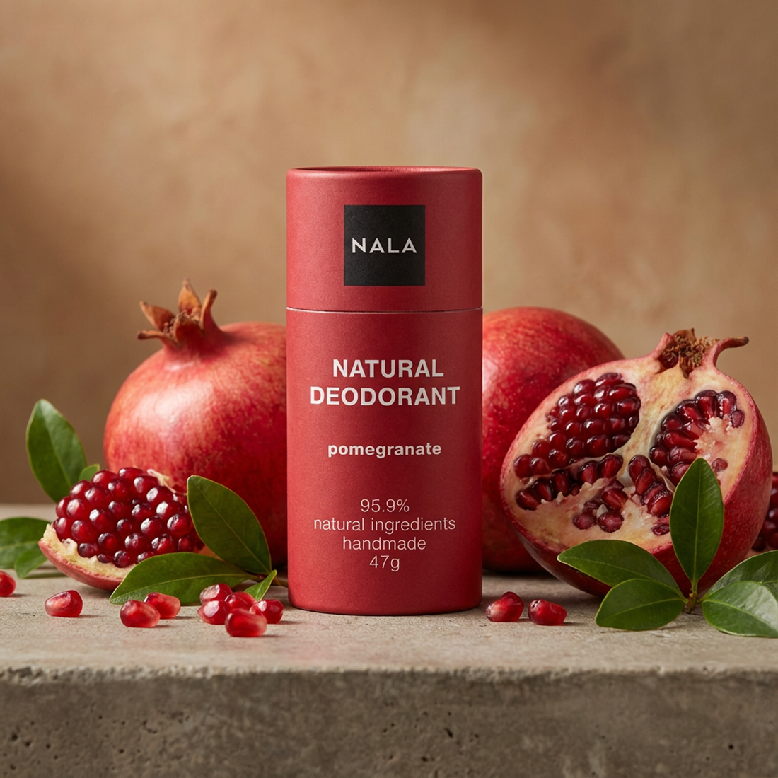 Natural Stick Deodorant - Pomegranate