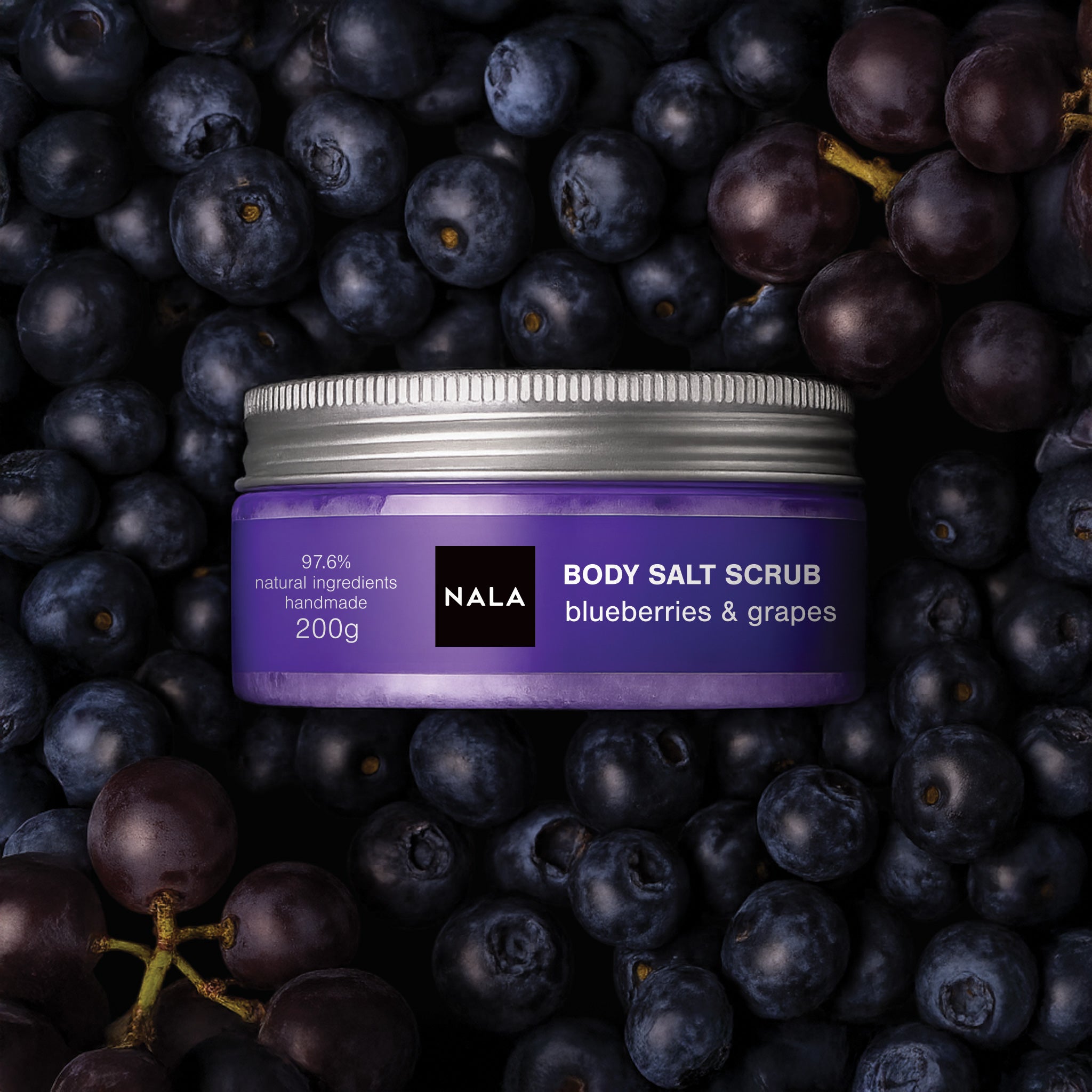 Body Salt Scrub - Blueberries &amp; Grapes