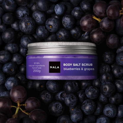 Body Salt Scrub - Blueberries &amp; Grapes