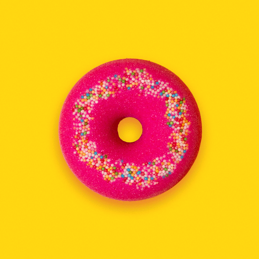 Effervescent Bath Bomb Donut - Raspberry