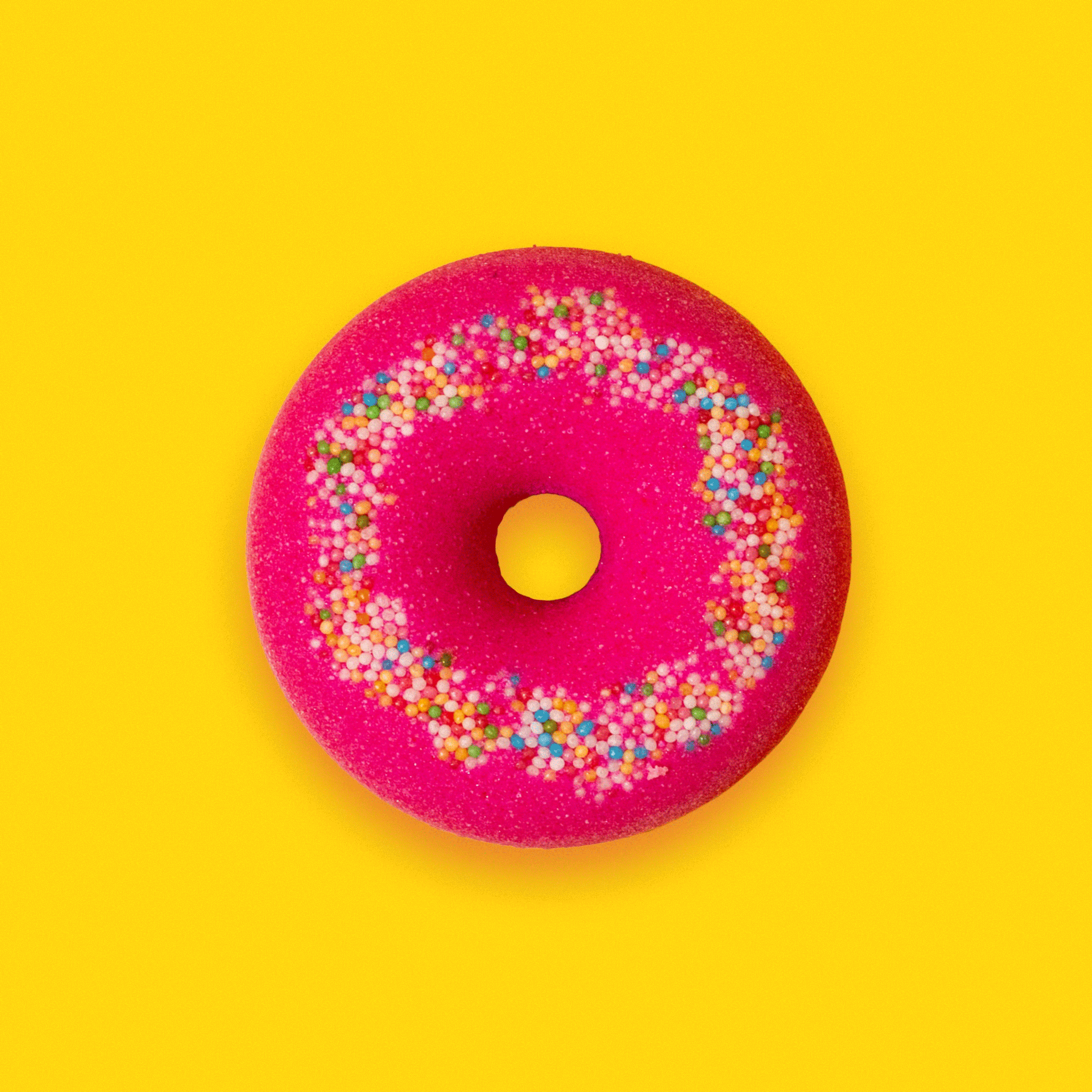 Effervescent Bath Bomb Donut - Raspberry
