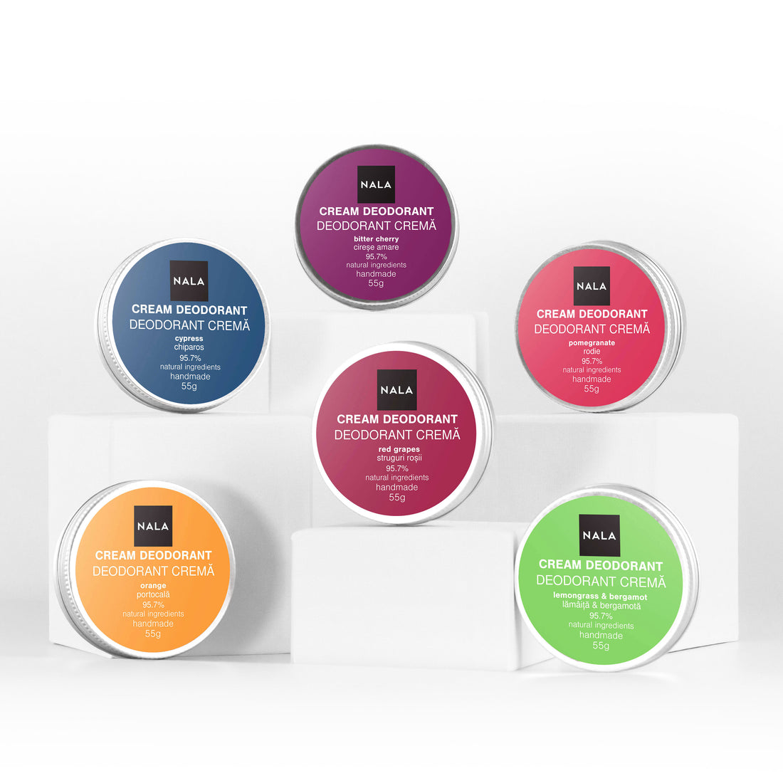 Natural Deodorants – Protection &amp; Comfort 6-Pack