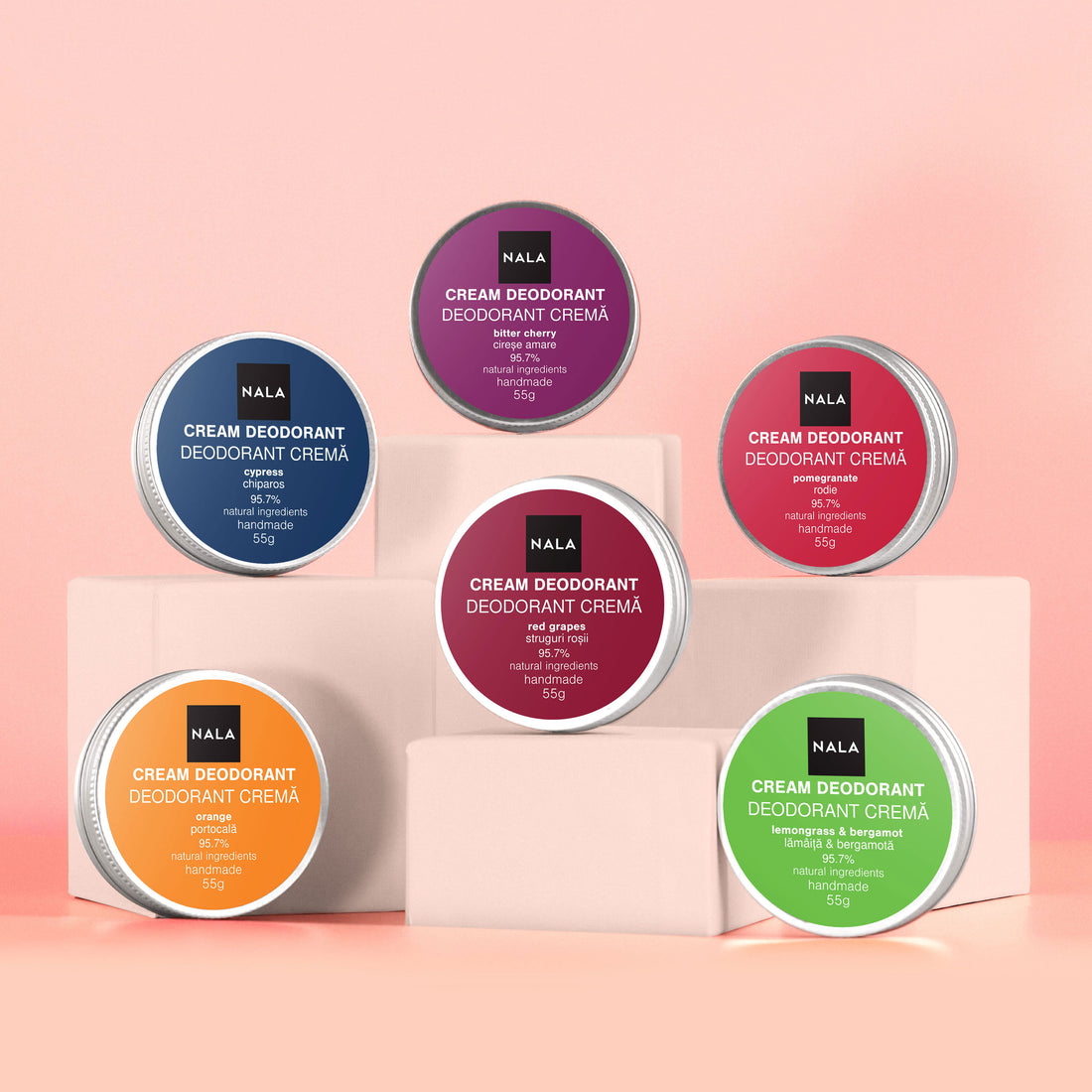 Natural Deodorants – Protection &amp; Comfort 6-Pack