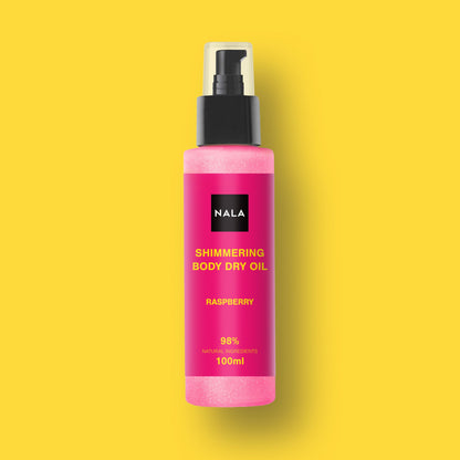 Pink Shimmering Body Dry Oil - Raspberry