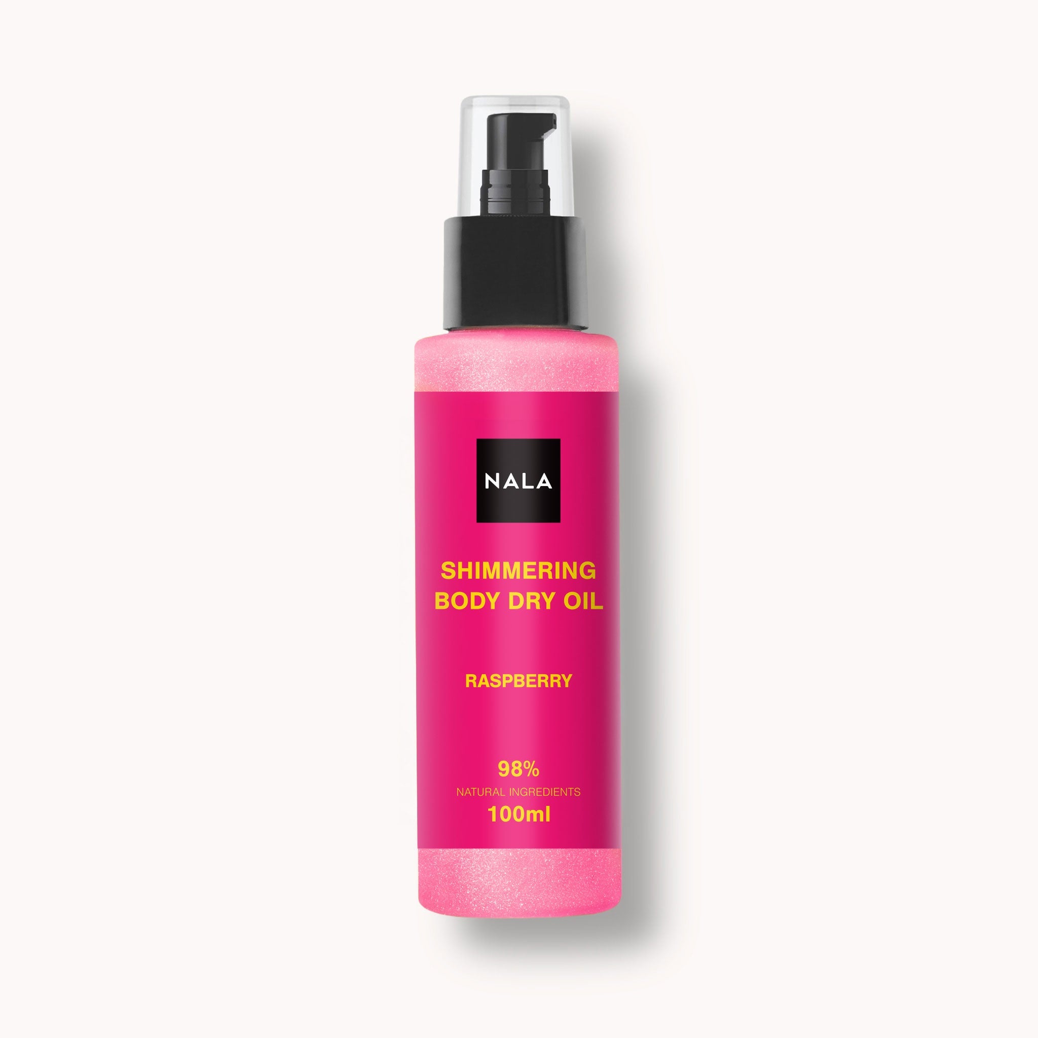 Pink Shimmering Body Dry Oil - Raspberry