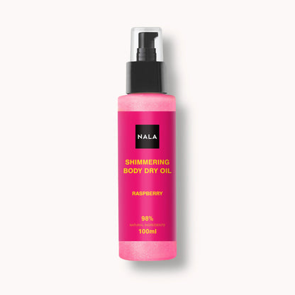 Pink Shimmering Body Dry Oil - Raspberry